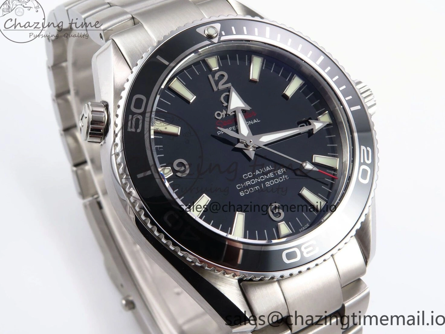 0405 Seamaster “LMPO” OMF 1:1 Best Edition Black Dial on SS Bracelet A Tailored 7703